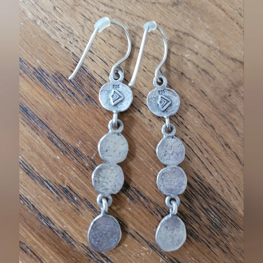 Silpada Silver Drop Charm Earrings - Picture 3 of 6